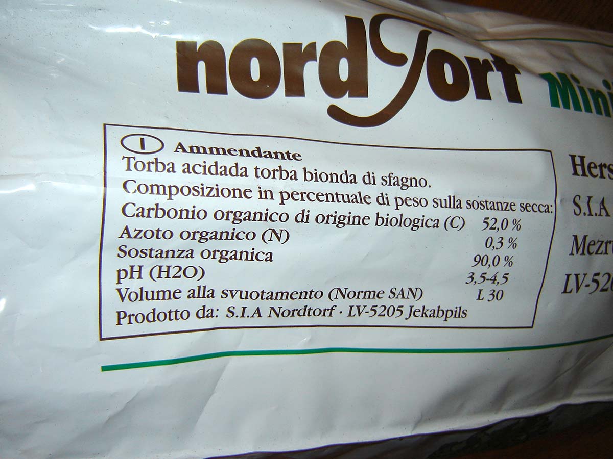 Valori ottimali torba irlandese NordTorf