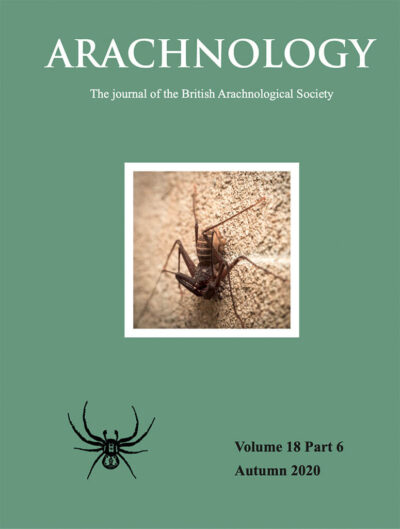 Cover 2020 First record of Amblypygi from Italy Charinus ioanniticus Cover